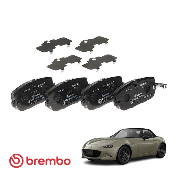 【BREMBO 正規品】 マツダ ロードスター NC ND型 ROADSTAR リア ブレーキパッドセット 左右4枚 ブレンボ プライム ECE R90 認証 P49044