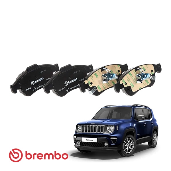 【BREMBO 正規品】 ジープ レネゲード BU 1.4L JEEP RENEGADE フロント ブレーキパッドセット 左右4枚 ブレンボ プライム ECE R90 認証 P23165