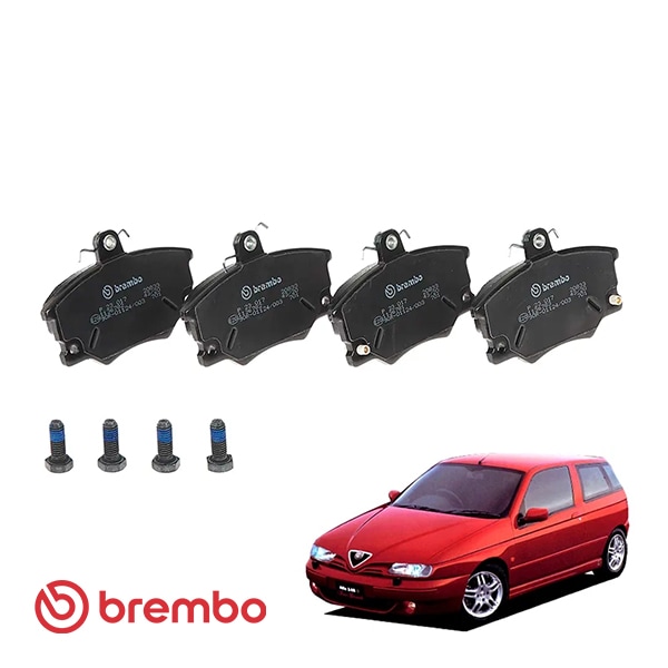 【BREMBO 正規品】 アルファロメオ アルファ145 930型 アルファスパイダー 916型 ALFA ROMEO フロント ブレーキパッドセット 左右4枚 ブレンボ プライム ECE R90 認証 P23017
