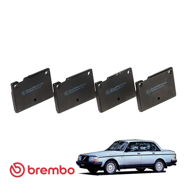【BREMBO 正規品】 ボルボ 240 セダン エステート AB 2.0L VOLVO フロント ブレーキパッドセット 左右4枚 ブレンボ プライム ECE R90 認証 P86003