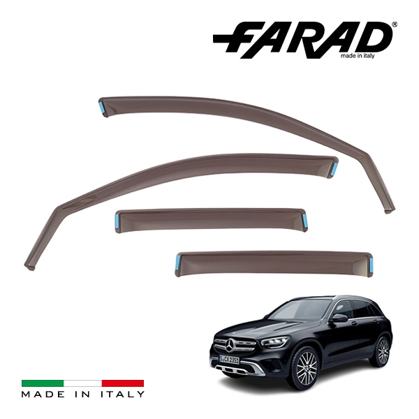 【FARAD 正規品】 メルセデス ベンツ GLC X253 ドアバイザー サイドバイザー ウインドウバイザー スモーク フロント リア 左右 4点セット
