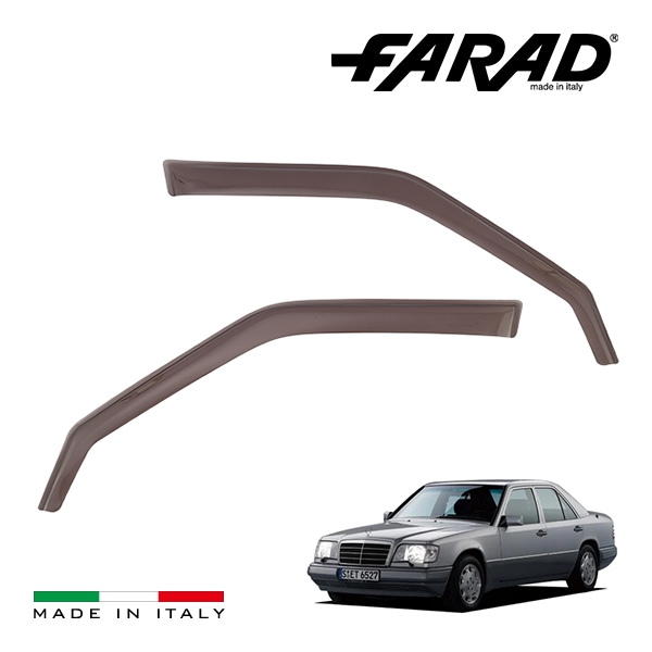 【FARAD 正規品】 メルセデス ベンツ Eクラス W124 ドアバイザー サイドバイザー ウインドウバイザー スモーク フロント 左右 2点セット