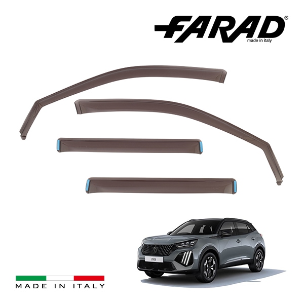 【FARAD 正規品】 プジョー 2008 P24型 ドアバイザー サイドバイザー ウインドウバイザー スモーク フロント リア 左右 4点セット