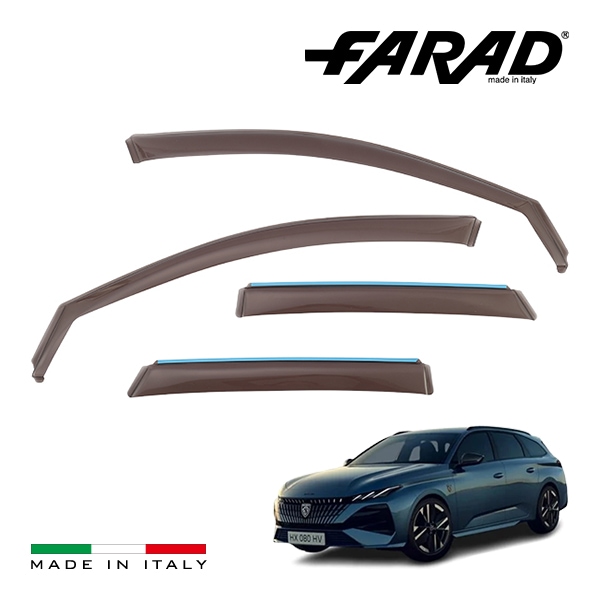 【FARAD 正規品】 プジョー 308 SW P52型 前期後期 ドアバイザー サイドバイザー ウインドウバイザー スモーク 前後 左右 4点セット