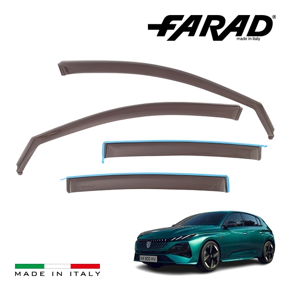 【FARAD 正規品】 プジョー 308 P51型 前期後期 ドアバイザー サイドバイザー ウインドウバイザー スモーク フロント リア 左右 4点セット