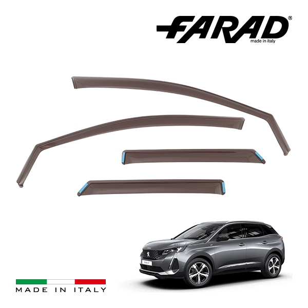 【FARAD 正規品】 プジョー 3008 P84系 ドアバイザー サイドバイザー ウインドウバイザー スモーク フロント リア 左右 4点セット