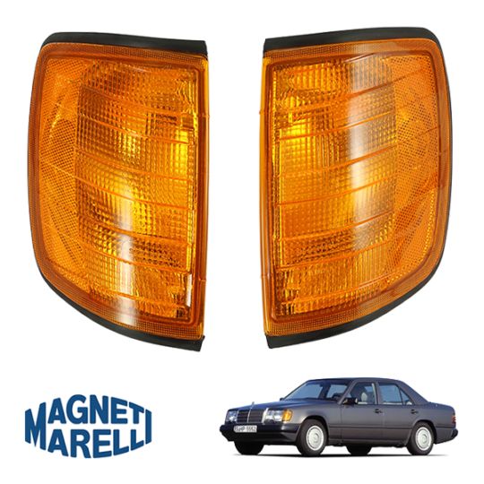 【MAGNETI MARELLI 正規品】 メルセデスベンツ ミディアムクラス W124 フロント コーナーランプ コーナーレンズ 左右セット 純正OEM  