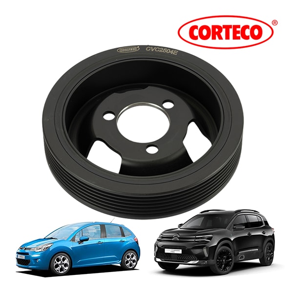 【CORTECO 正規品】 シトロエン C3 A5型 C5エアクロス C84型 1.6L クランクシャフトプーリー 80001196 V763855180 0515T2