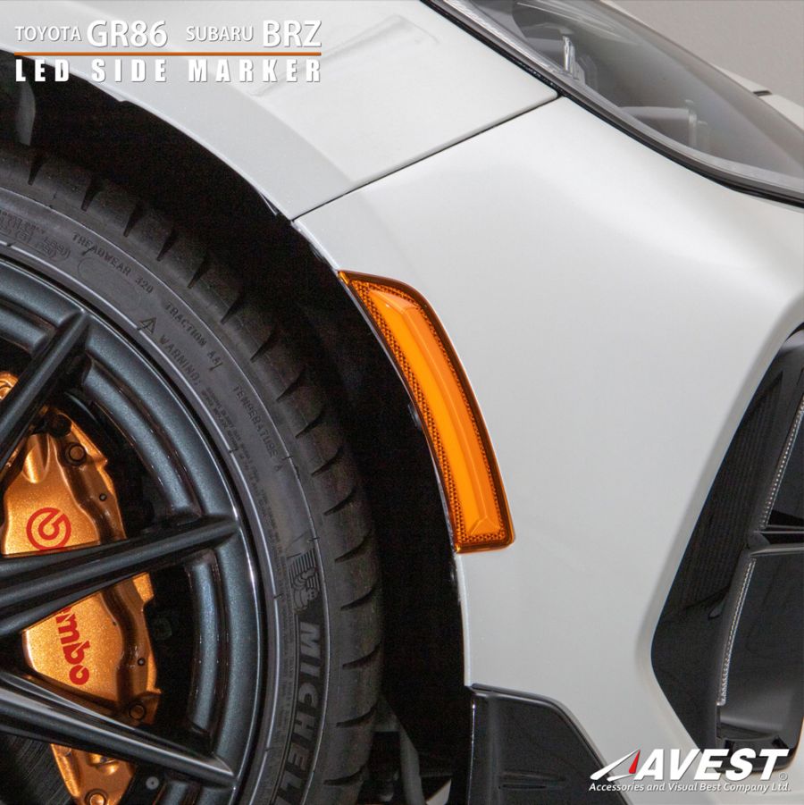 TOYOTA GR86 ZN8 SUBARU BRZ ZD8 フルLED サイドマーカー アンバー