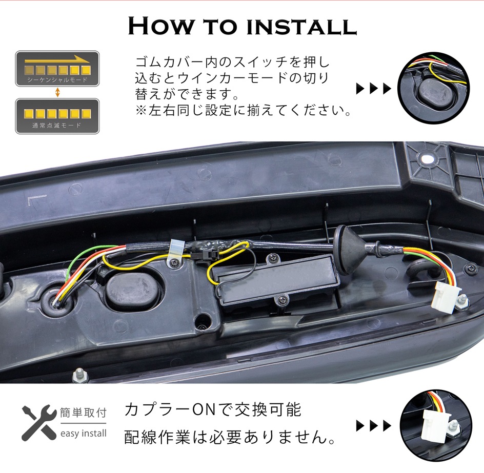 ���̸��ꥫ�顼 �����륯�ꥢ��MITSUBISHI DELICA MINI �ե�LED �ơ������  �ǥꥫ�ߥ� �ơ���饤�� E�ޡ������� �ݰ´��Ŭ�� 1ǯ�ݾ�