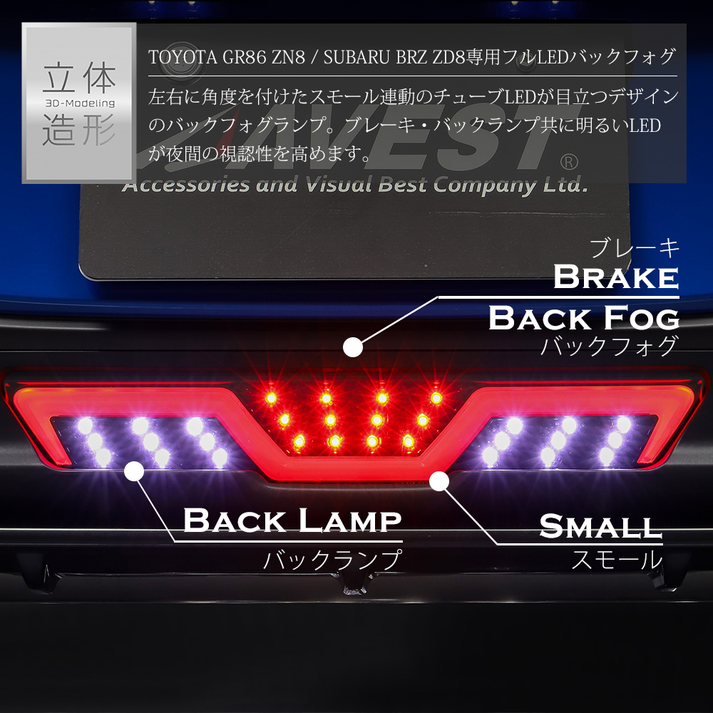 TOYOTA GR86 ZN8 SUBARU BRZ ZD8 �ե�LED �Хå��ե���
