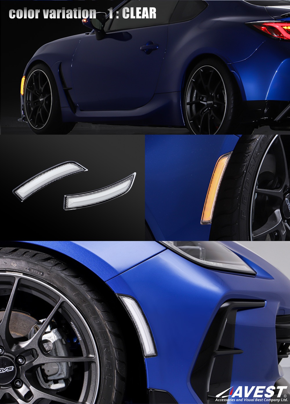 TOYOTA GR86 ZN8 SUBARU BRZ ZD8 �ե�LED �����ɥޡ����� ���ꥢ ���⡼��/ 86 �ϥ����� �����ɥ����󥫡�