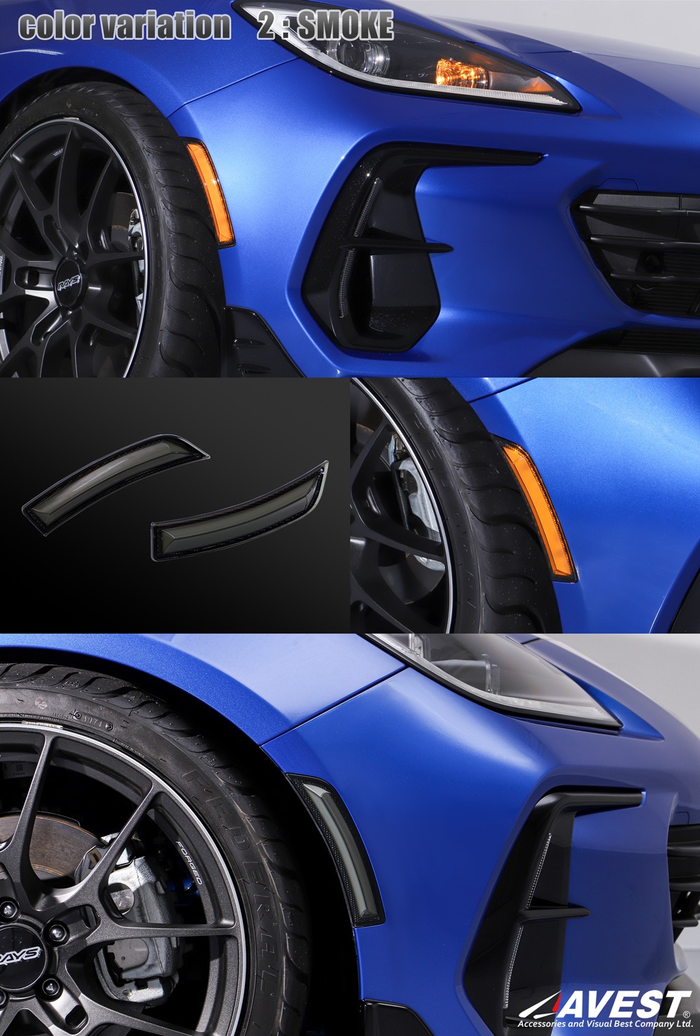 TOYOTA GR86 ZN8 SUBARU BRZ ZD8 �ե�LED �����ɥޡ����� ���ꥢ ���⡼��/ 86 �ϥ����� �����ɥ����󥫡�