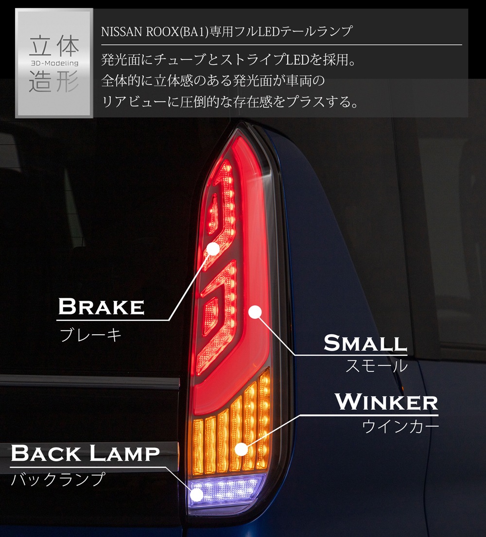 롼ѡ̸ꥫ顼 륯ꥢ  롼 LED ơ  ơ饤 BA1 B4 40 NISSAN ROOX