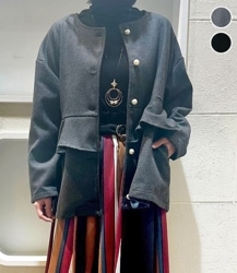 ウエストフリル ノーカラージャケット