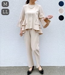 フリルブラウス+パンツ【2点SET】
