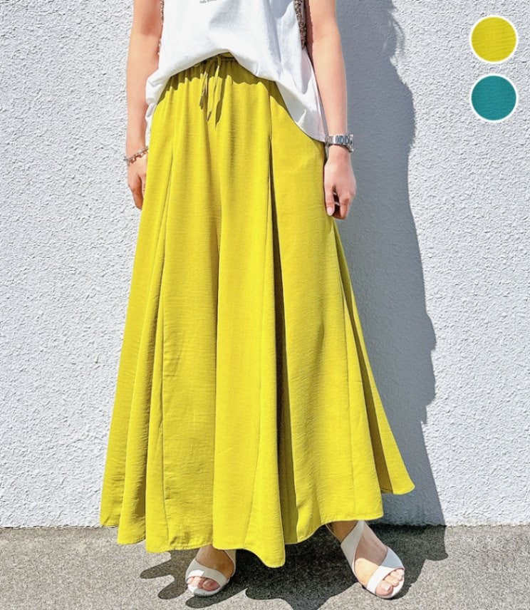 麻ライクワイドパンツ