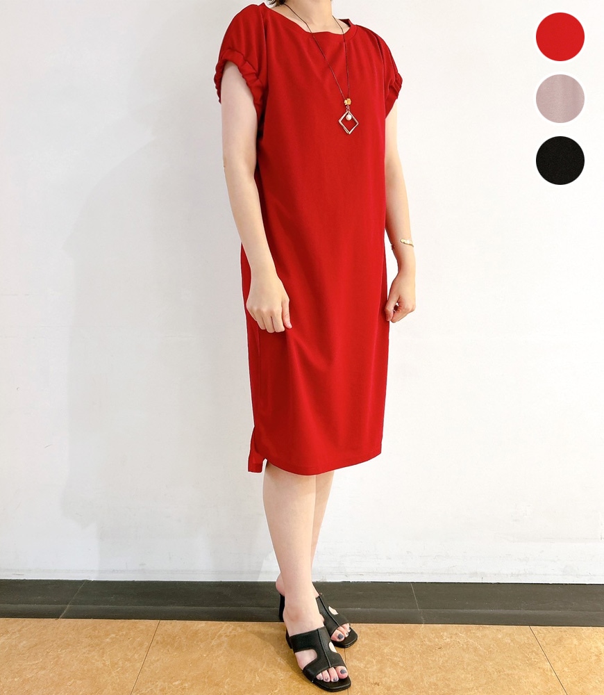 カットジョーゼット袖フリルチュニック