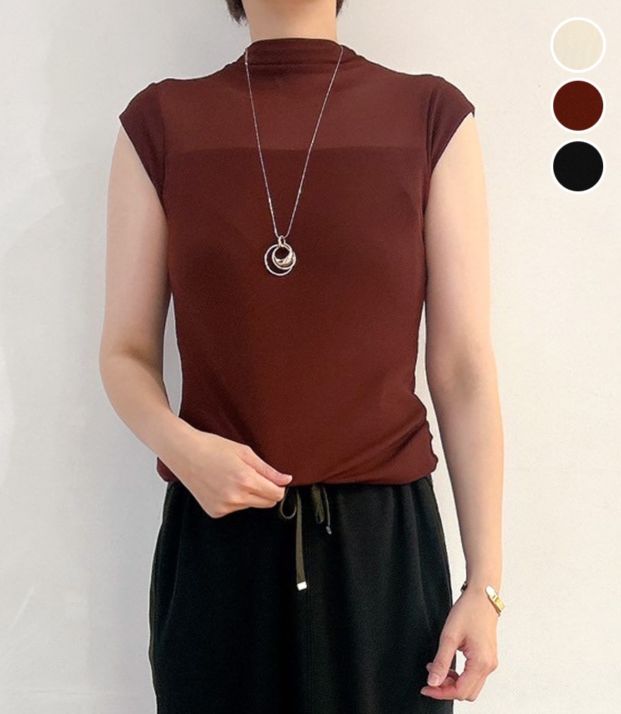 シアープチハイネックトップス