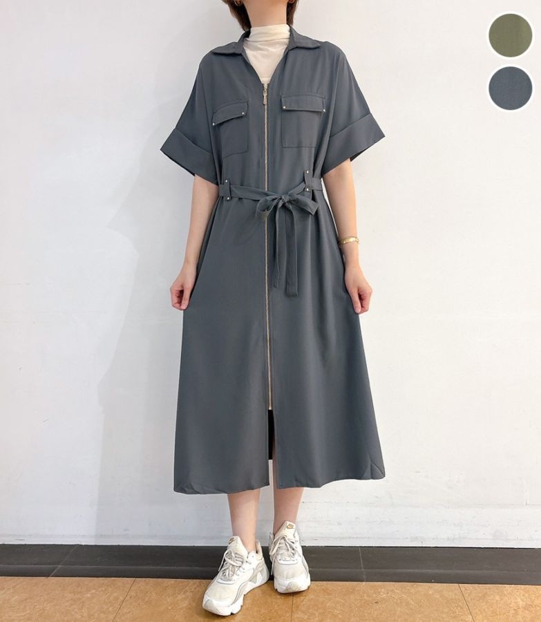 ワークロングZIPワンピース