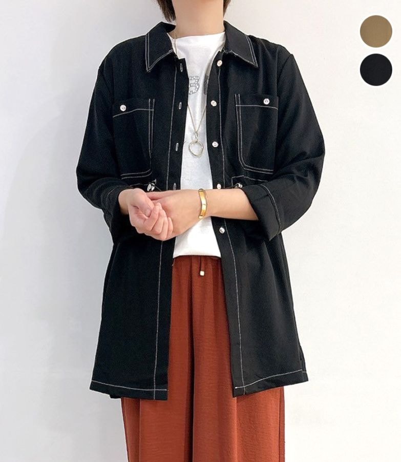 配色ステッチジャケット