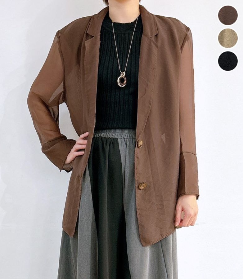 シアーオーガンジー テーラージャケット