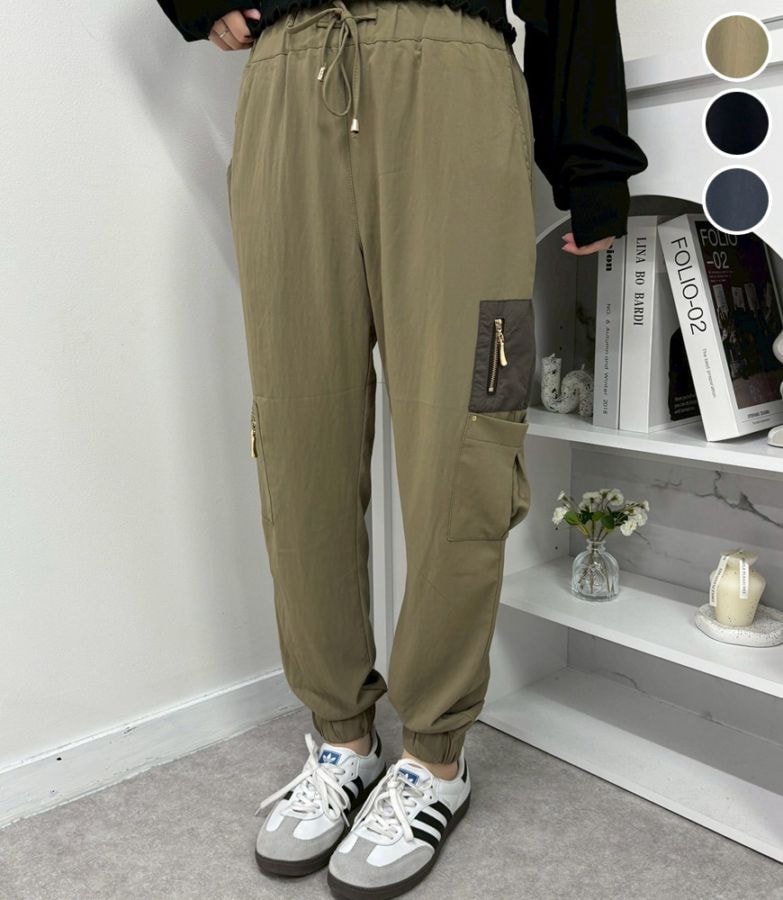 配色ポケットワークパンツ