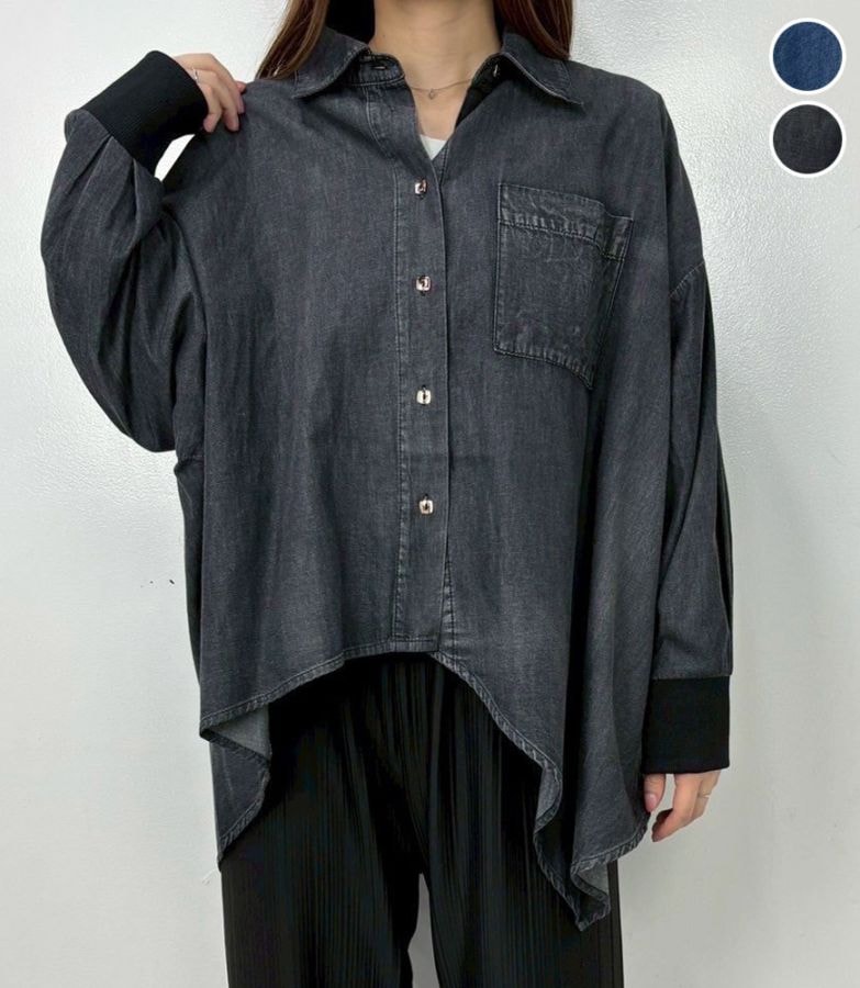ダンガリーアシメシャツ