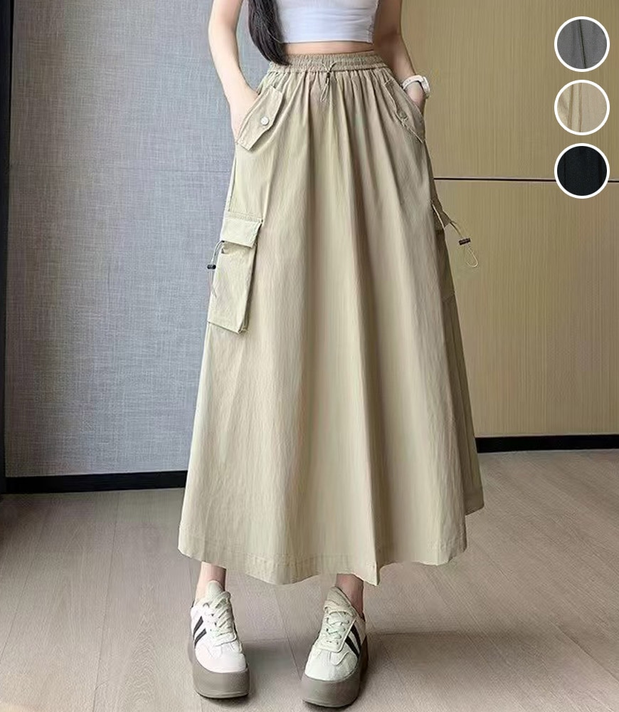 カーゴポケットフレアスカート