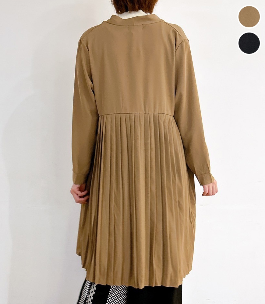 バックプリーツカーディガン