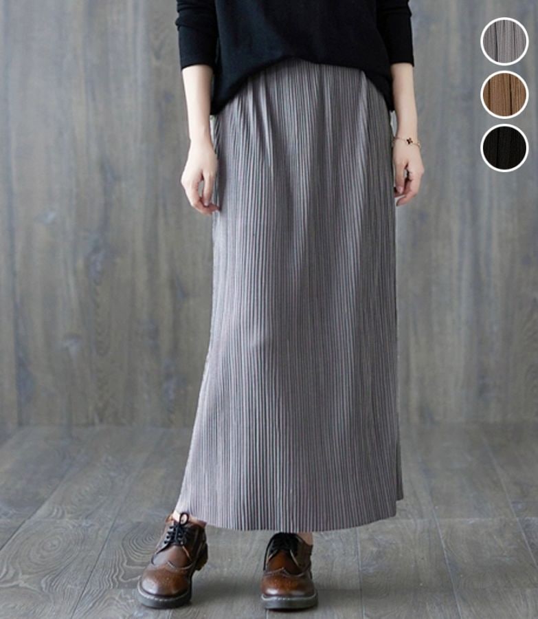 サイドスリットプリーツスカート