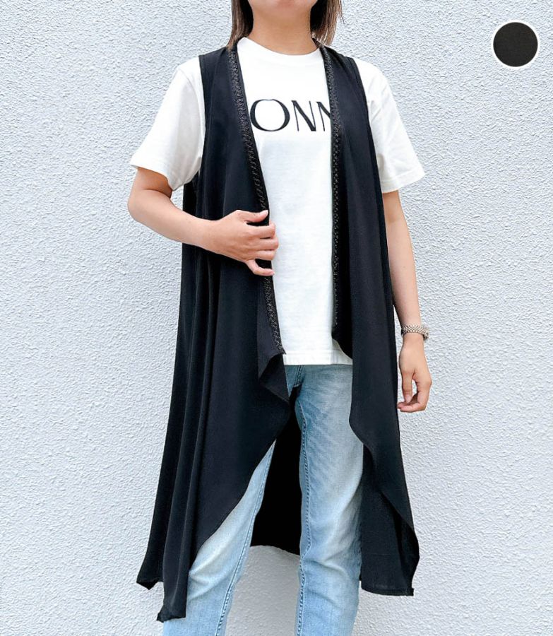 ビジューラインロングジレ