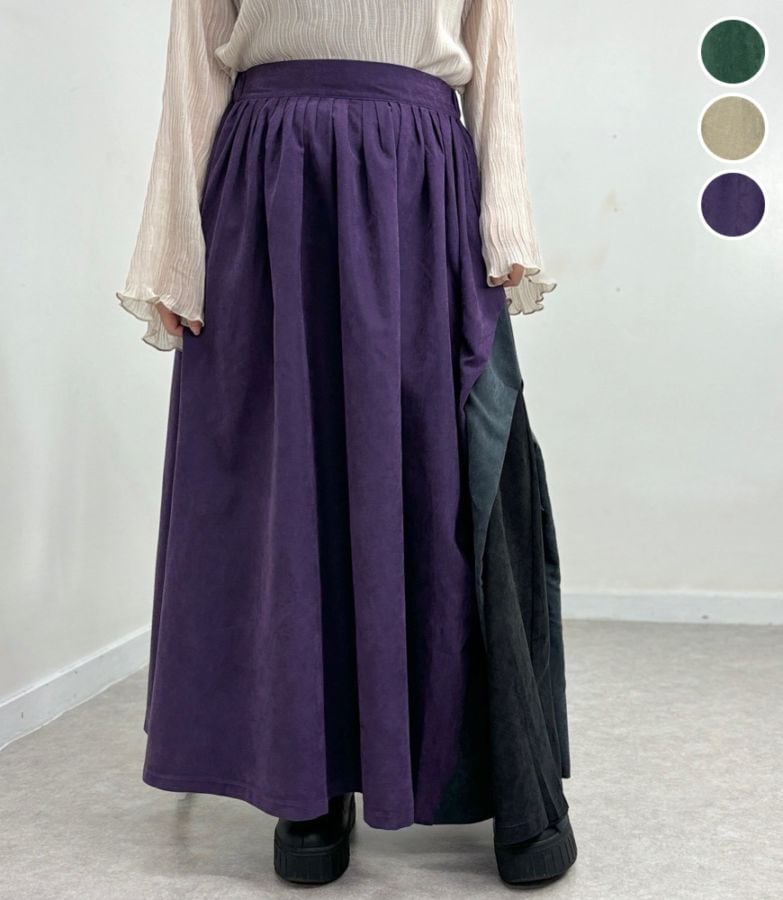 グラデーションタックスカート