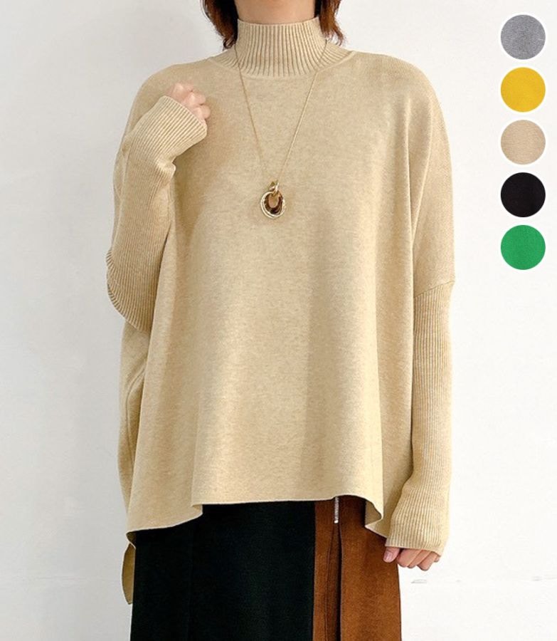 ドルマンスリーブニット