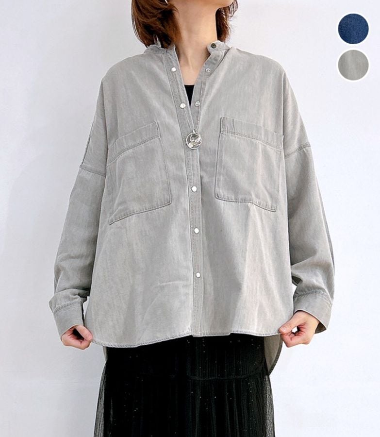 テンセルデニムオーバーシャツ