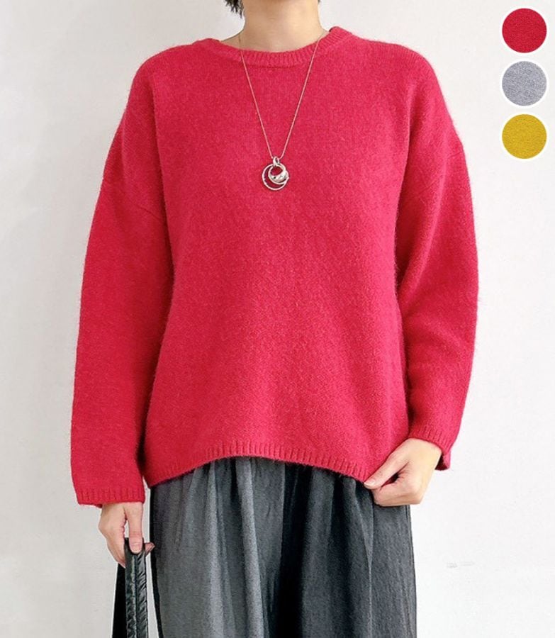 カラーニットプルオーバー