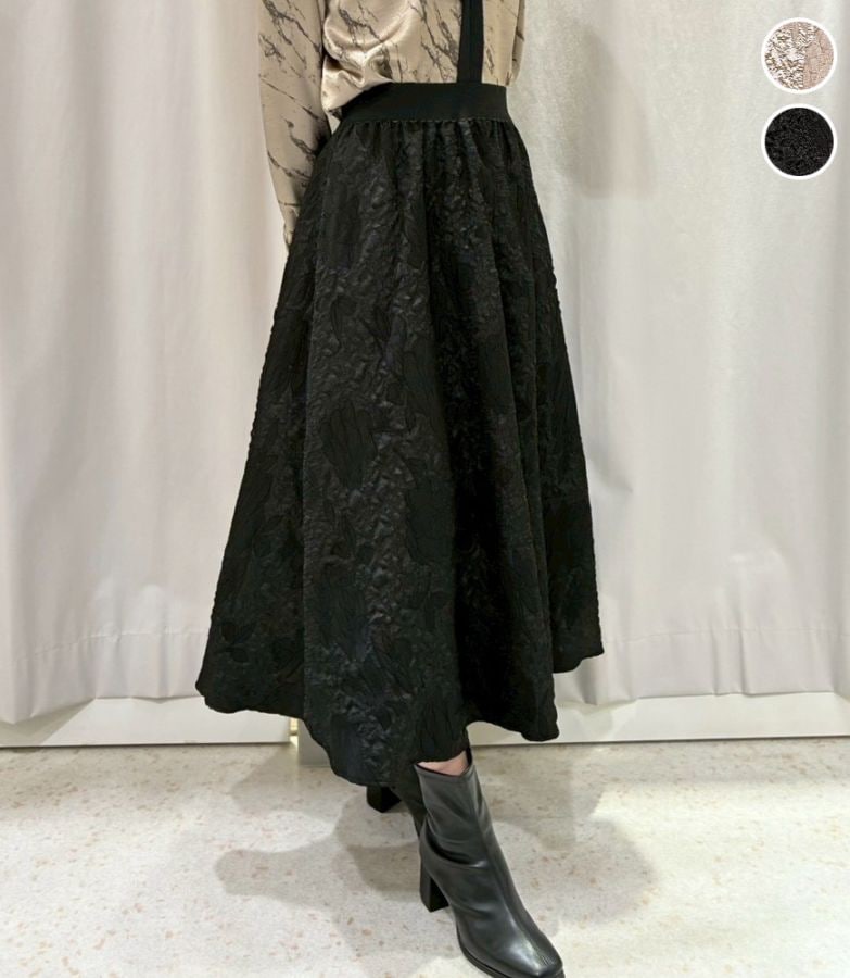 ジャガードフレアスカート