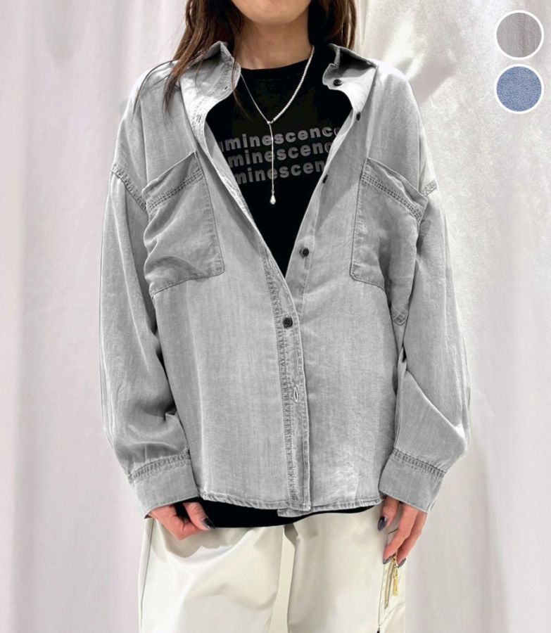 テンセルデニム オーバーシャツ
