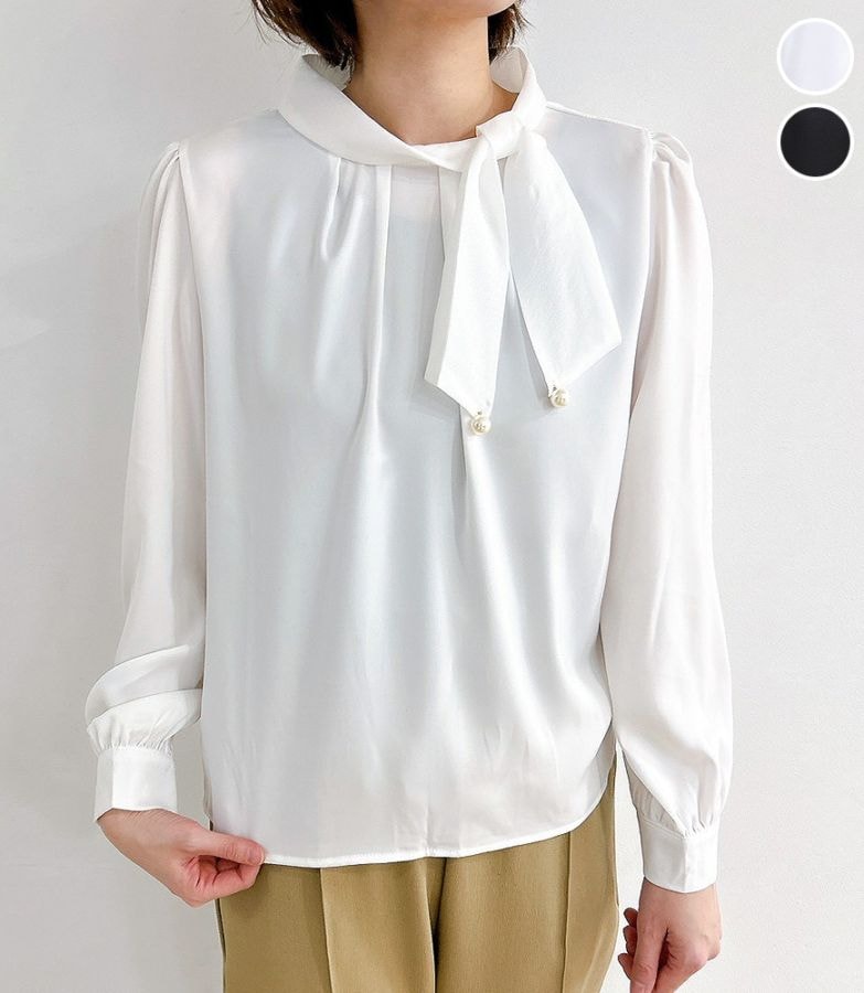 スカーフタイブラウス