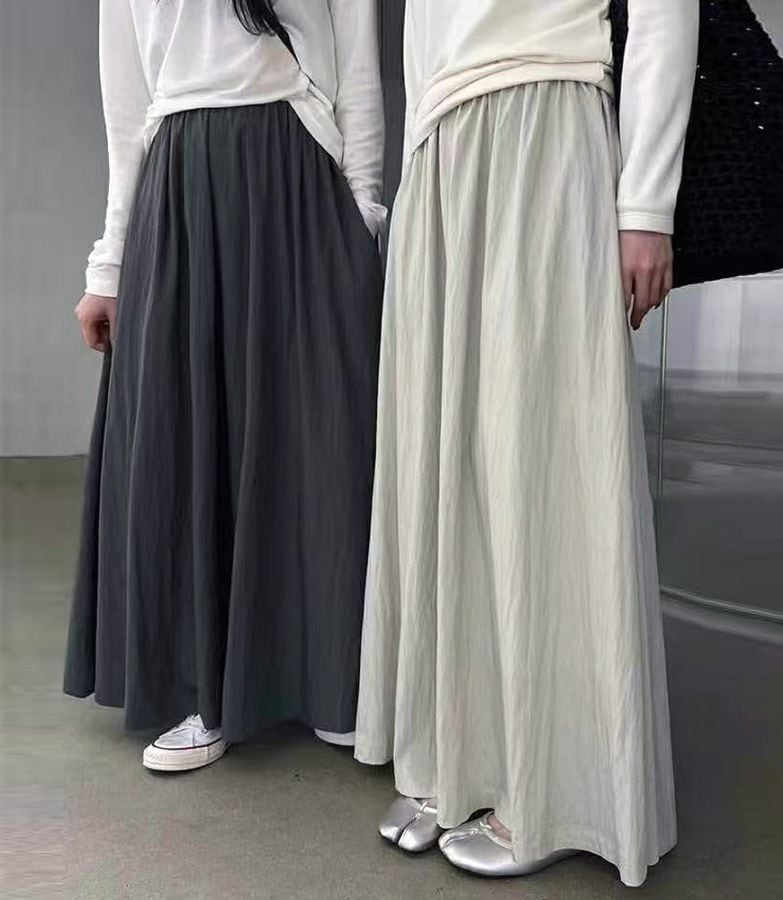 ワッシャーフレアスカート