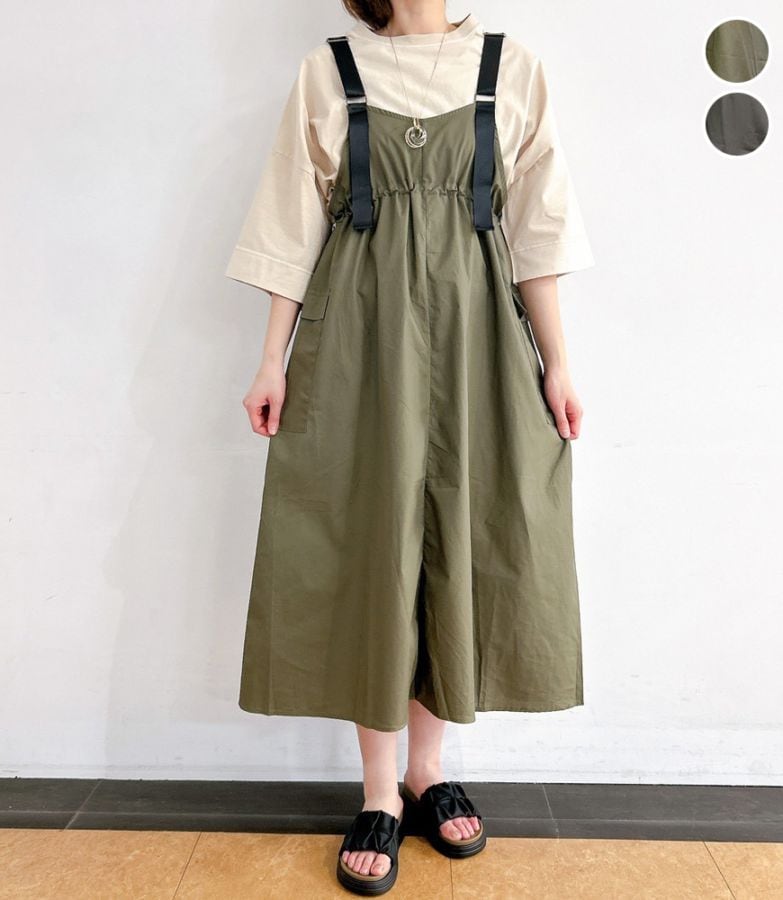 ウエストドロストワンピース