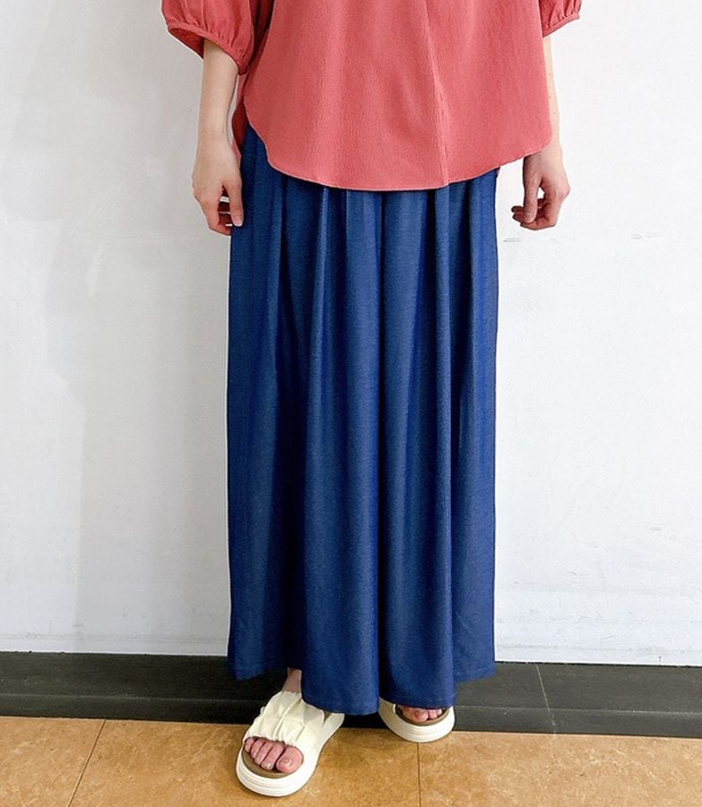 テンセルデニムワイドパンツ