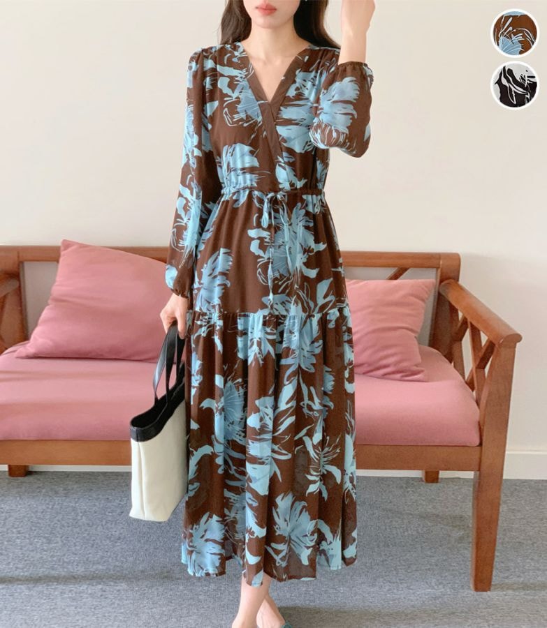 フラワーリゾートワンピース