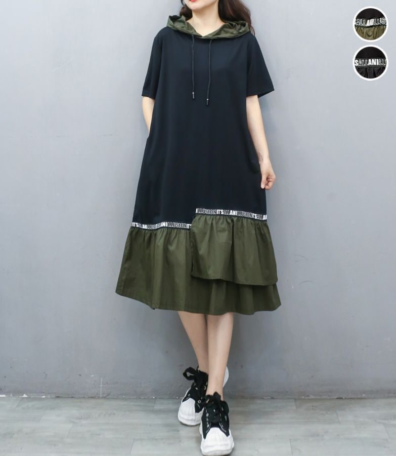 ロゴテープ切替ワンピース