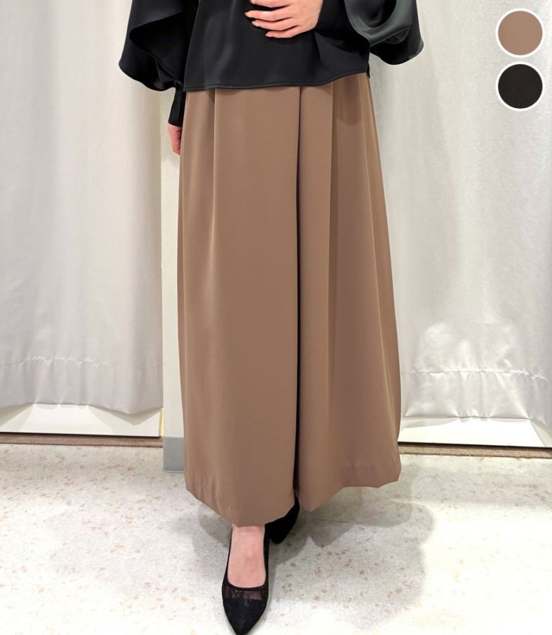 きれいめタックワイドパンツ
