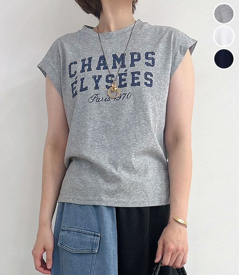 フレンチスリーブロゴTシャツ