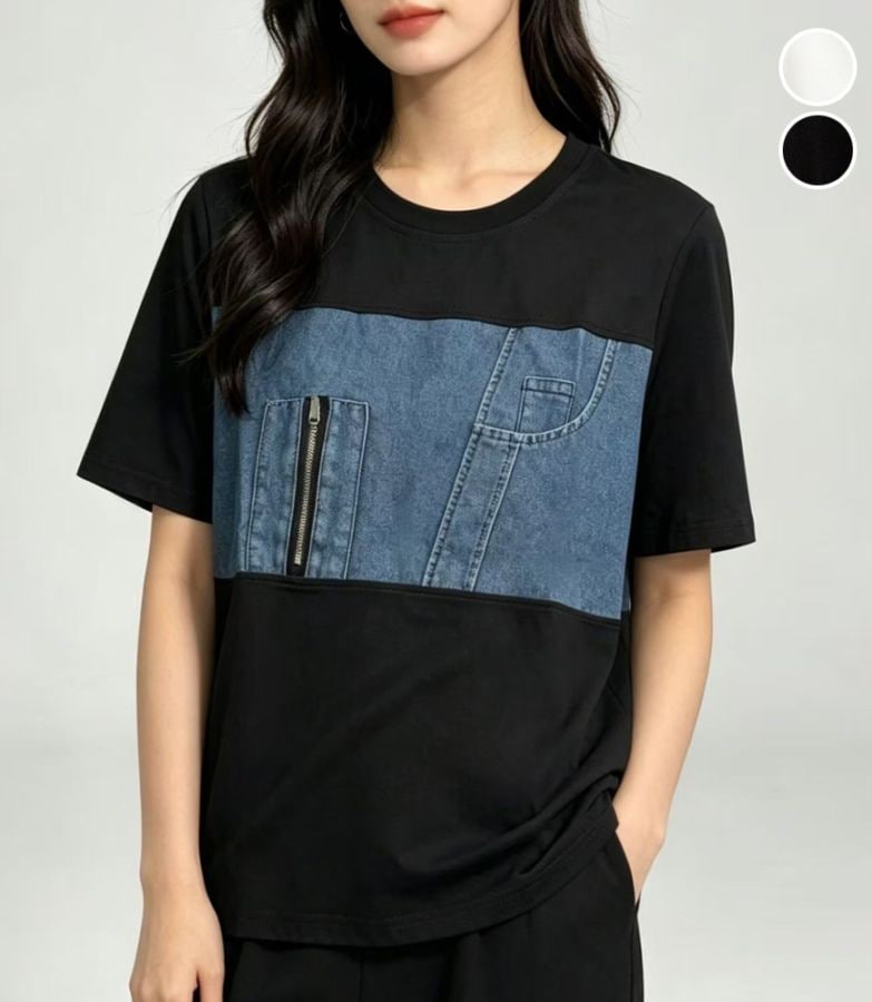 デニムドッキングTシャツ