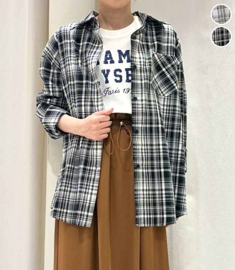 チェック柄シャツ