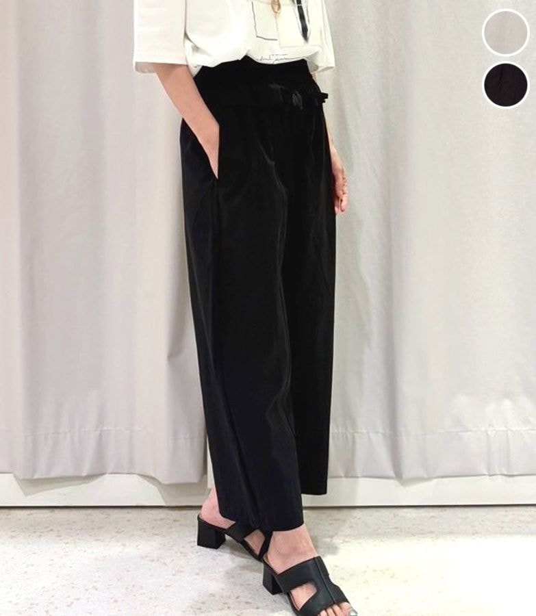 ウエストフラップワイドパンツ