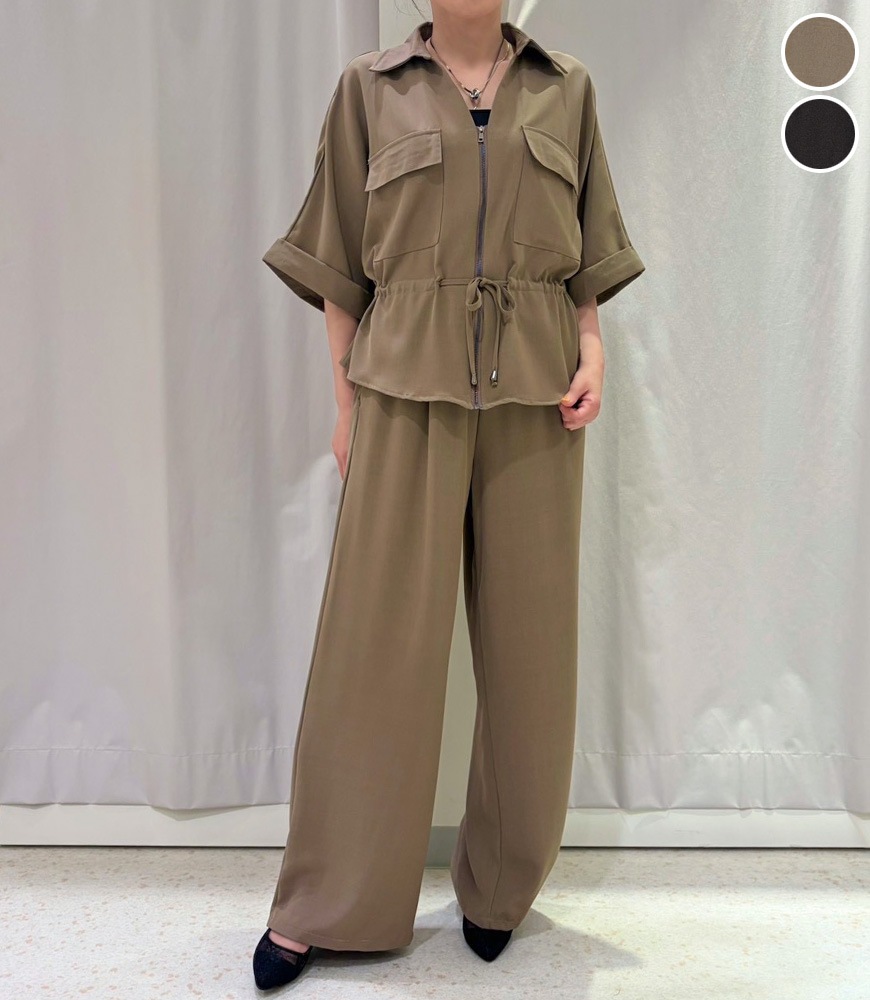 ミリタリー風パンツセットアップ